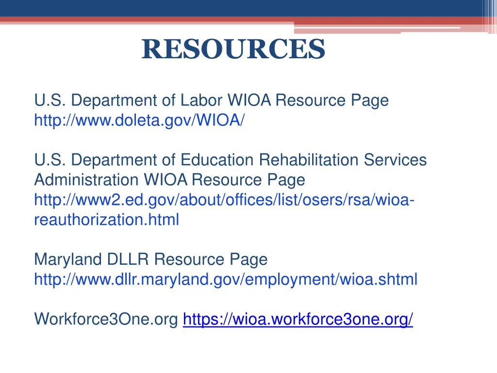 resources