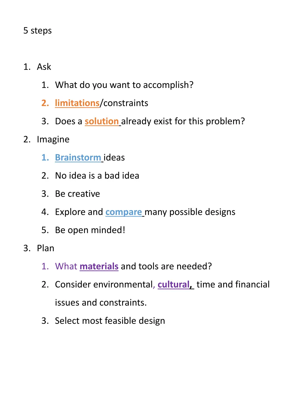 5 steps 1