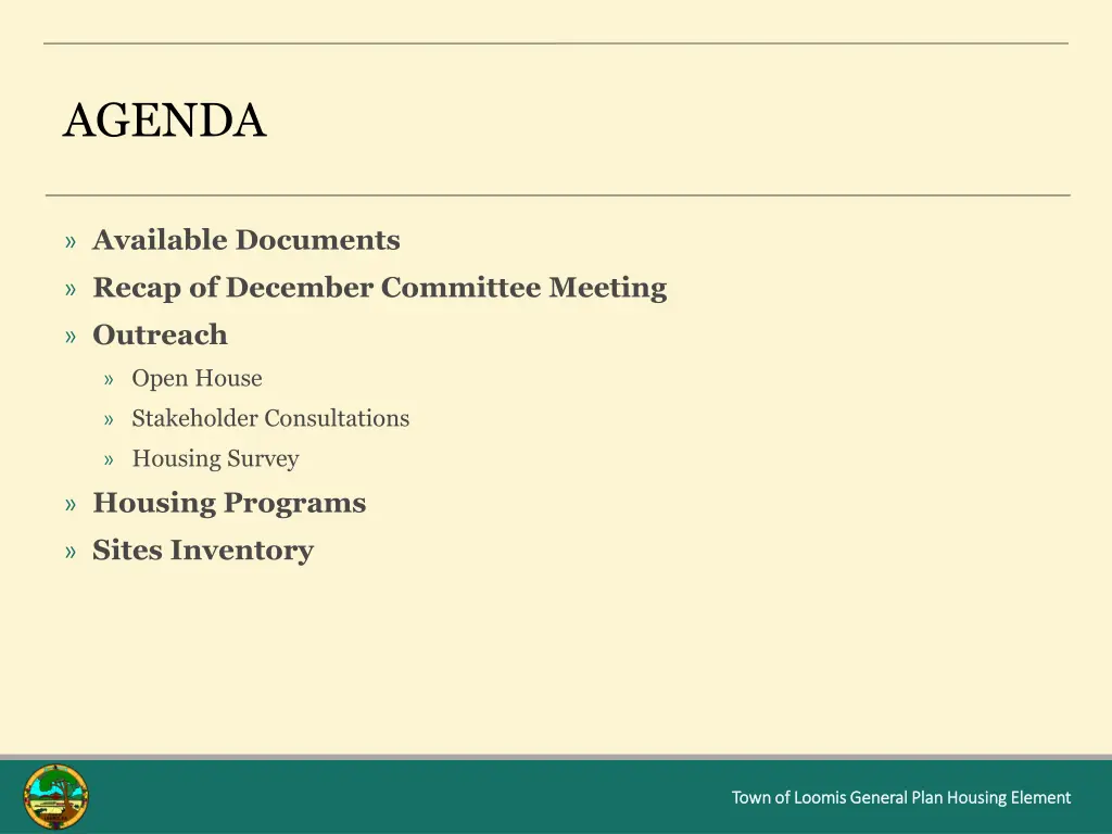 agenda