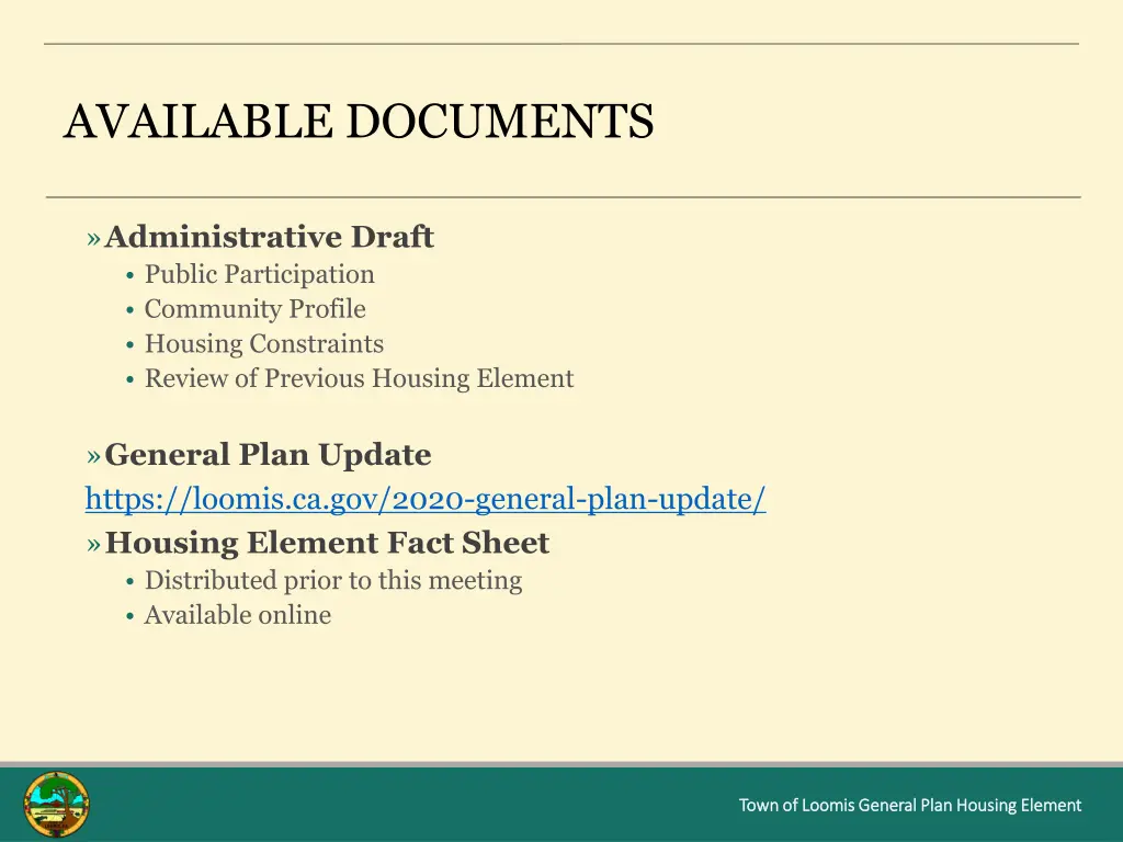 available documents