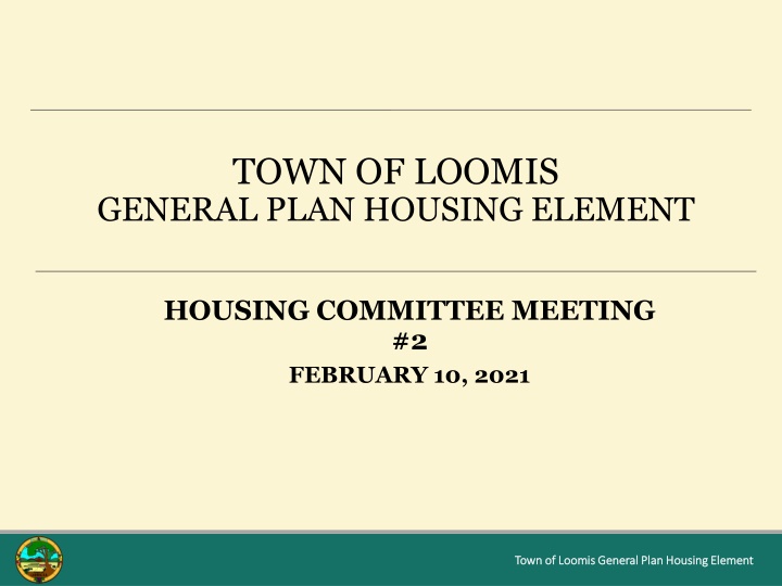 town of loomis general plan housing element