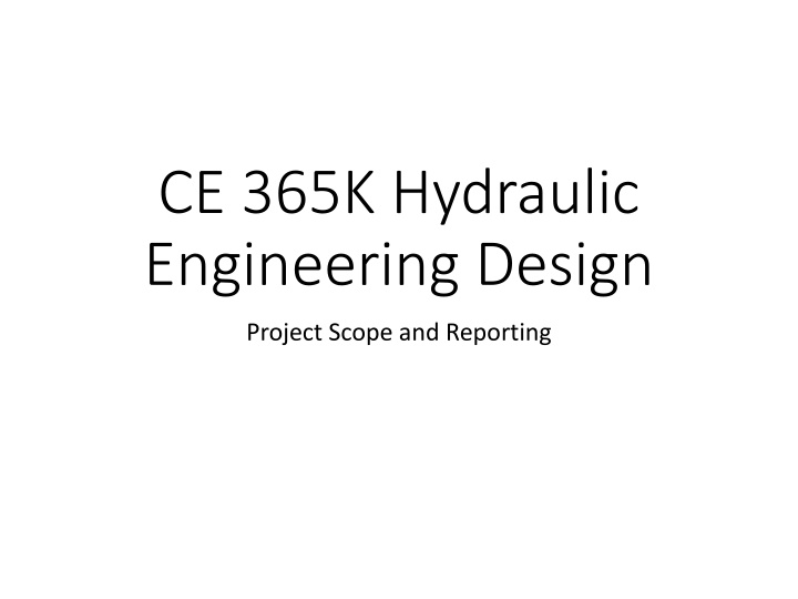 ce 365k hydraulic engineering design