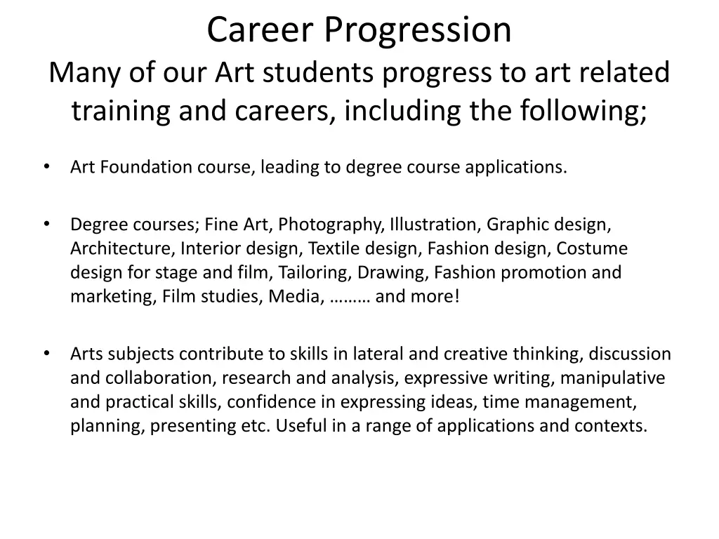 career progression