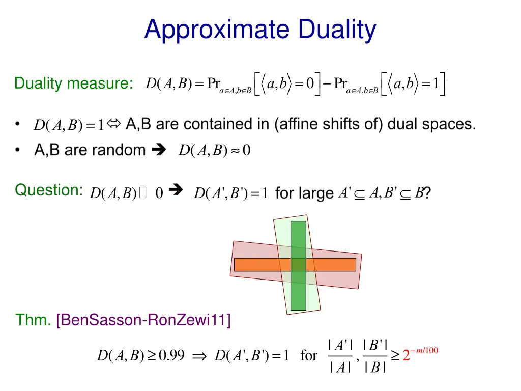 approximate duality 1