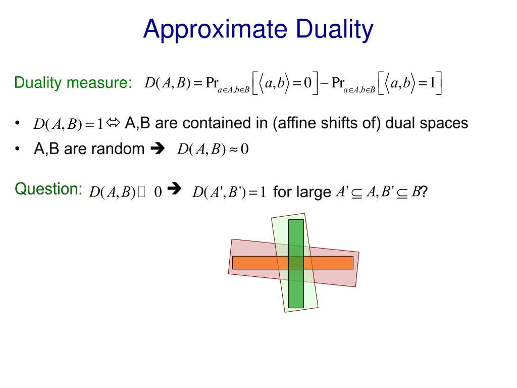 approximate duality