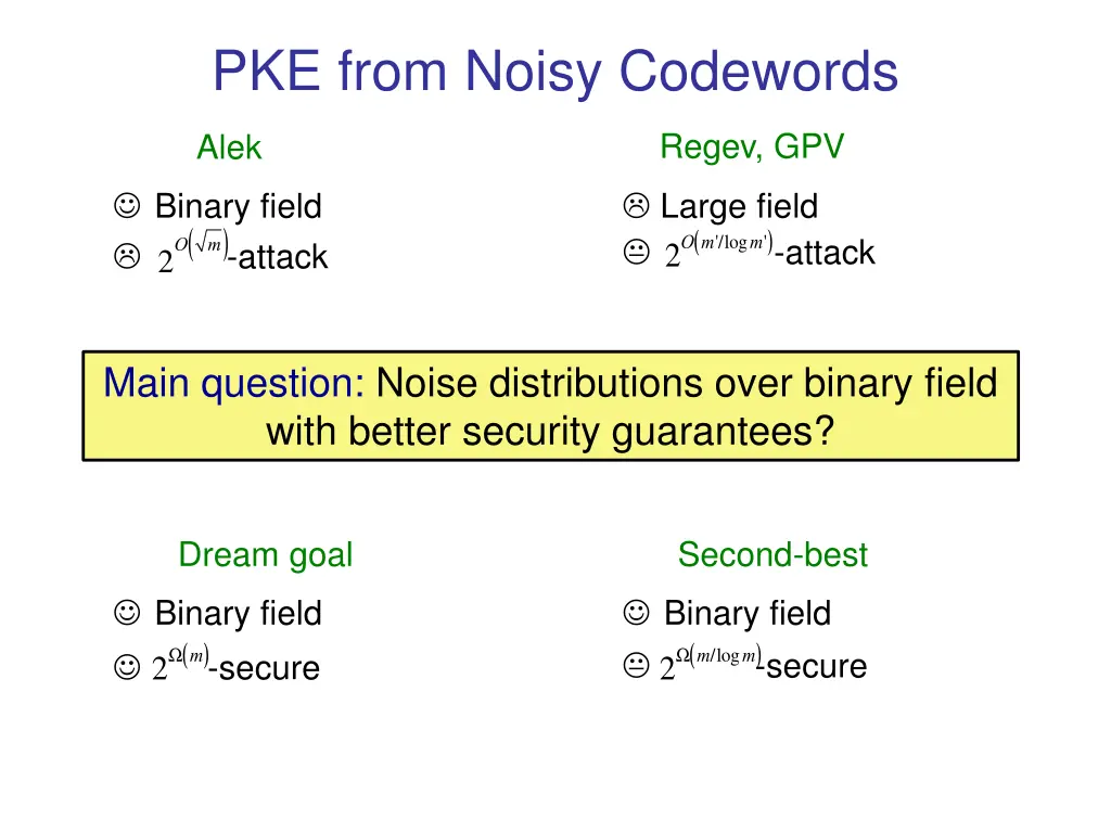 pke from noisy codewords 2