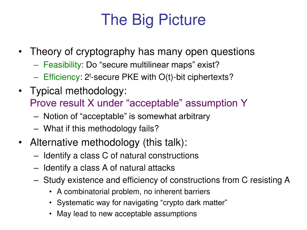 the big picture