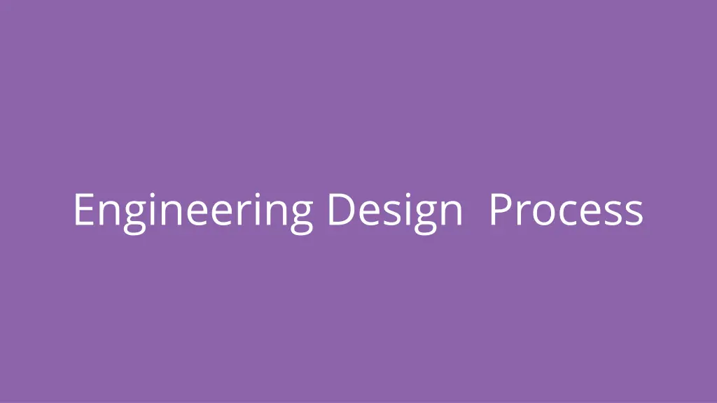 engineering design process