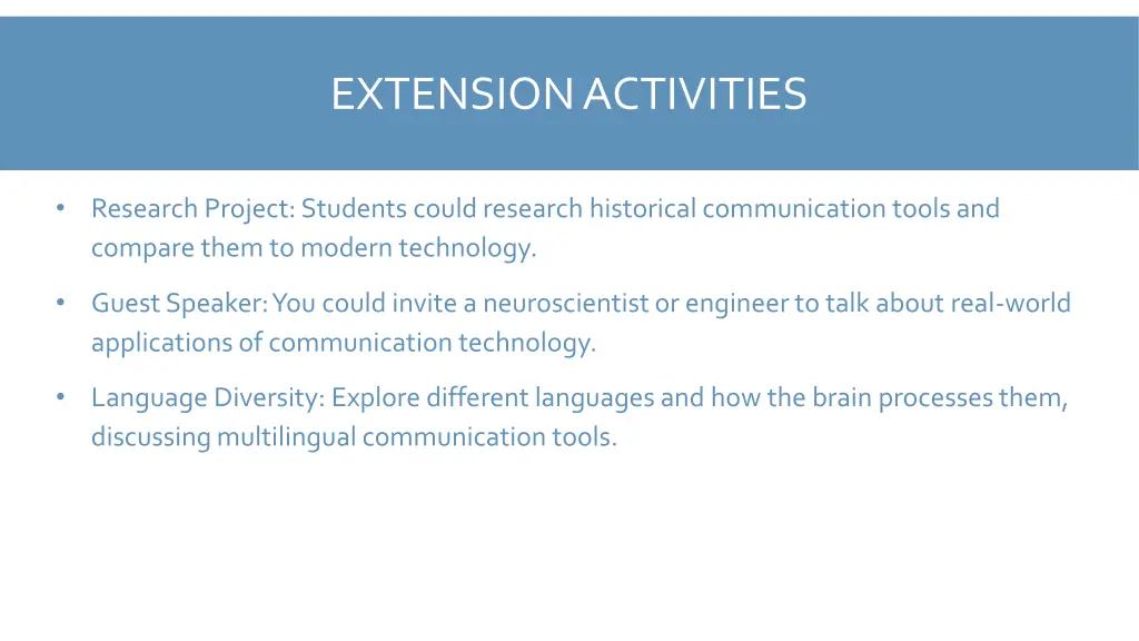 extension activities