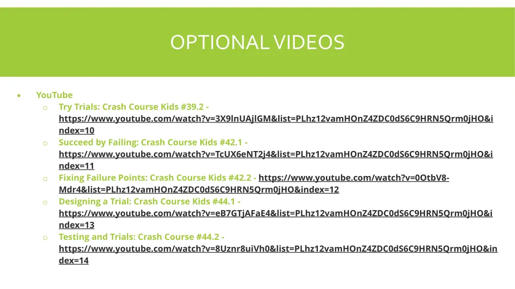 optional videos 3
