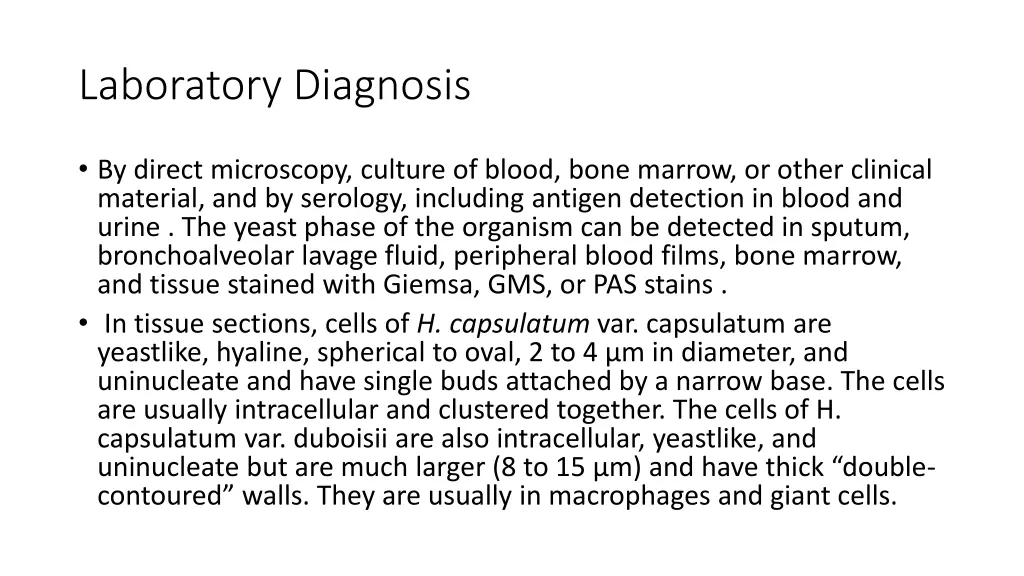 laboratory diagnosis