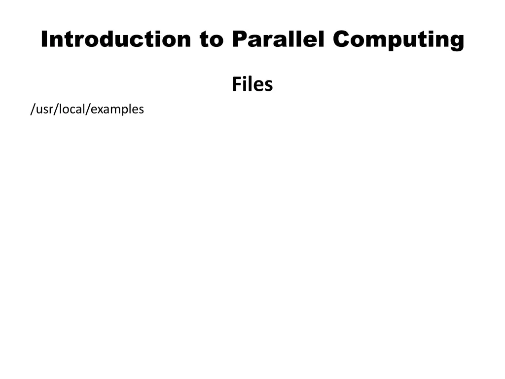 introduction to parallel computing 20