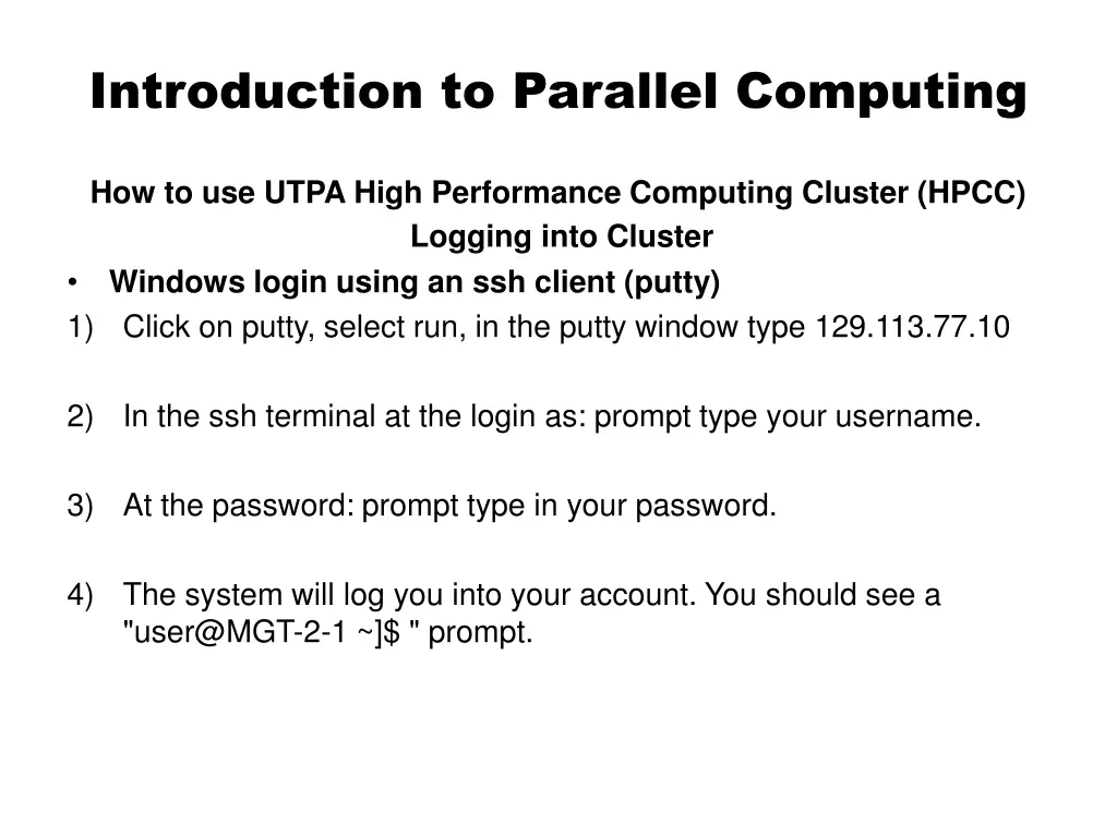 introduction to parallel computing 7