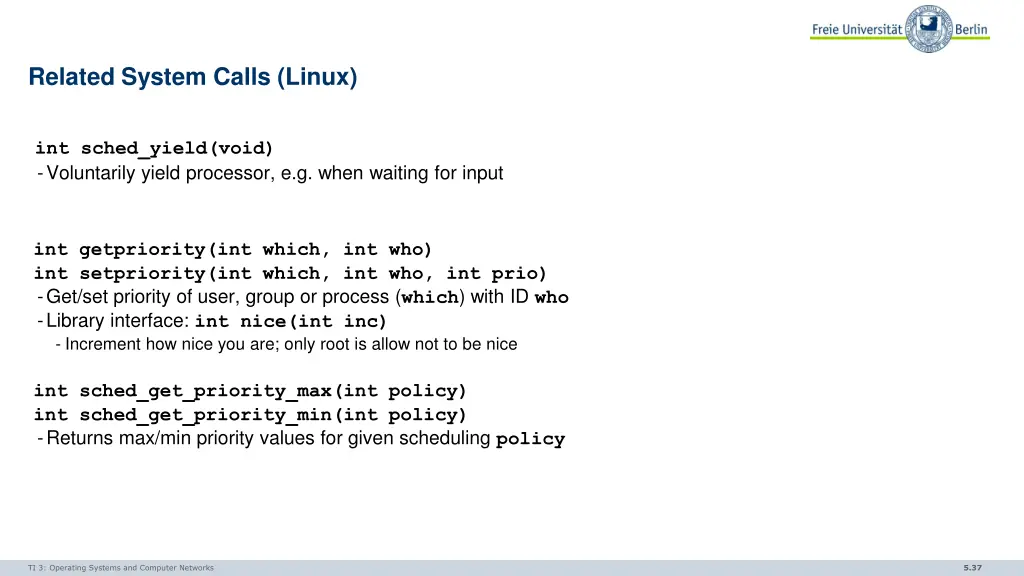 related system calls linux