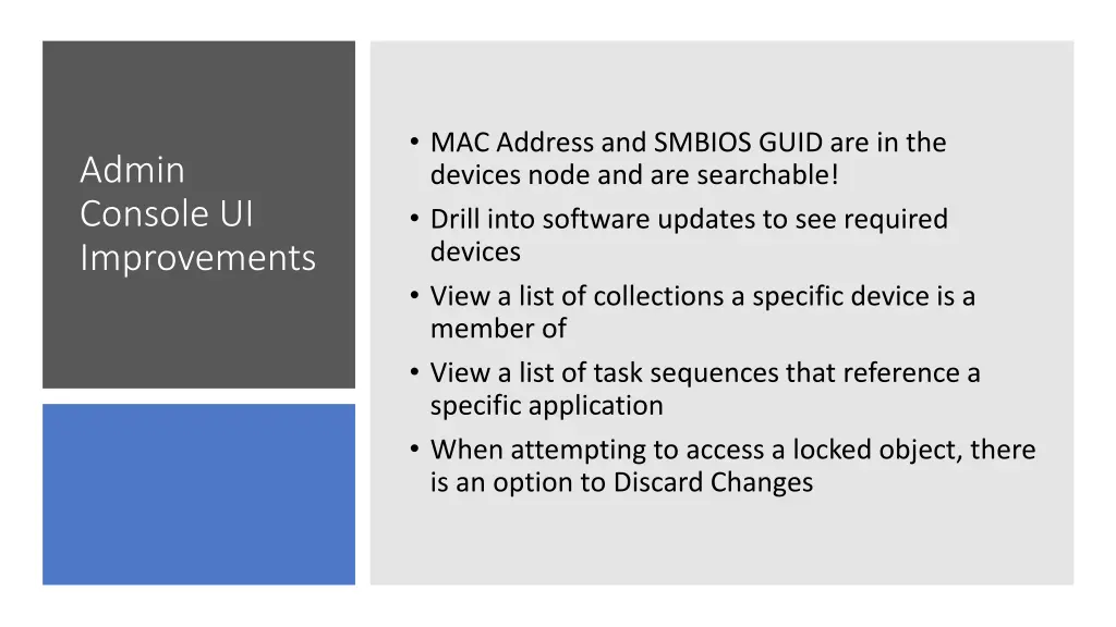 mac address and smbios guid are in the devices