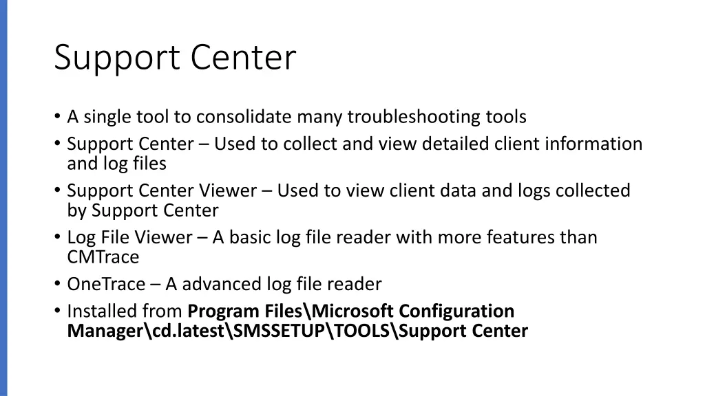 support center