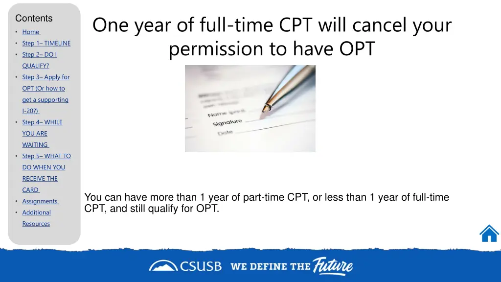 one year of full time cpt will cancel your