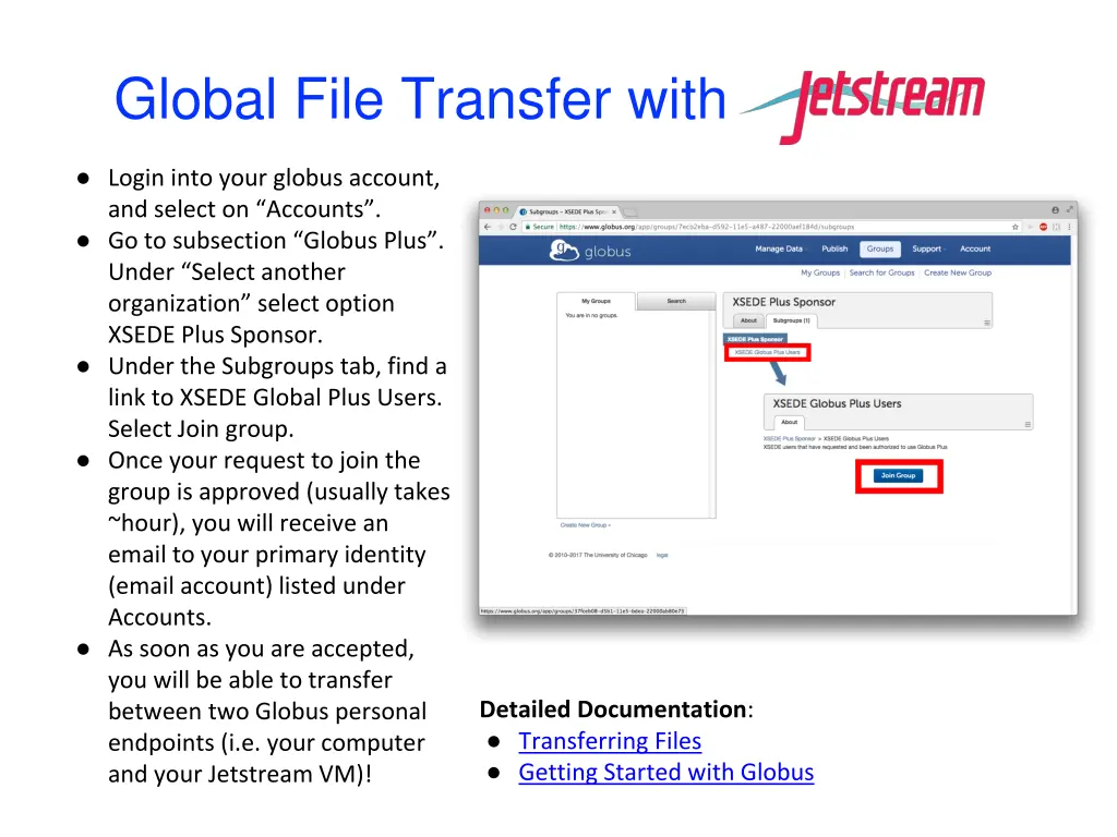 global file transfer with