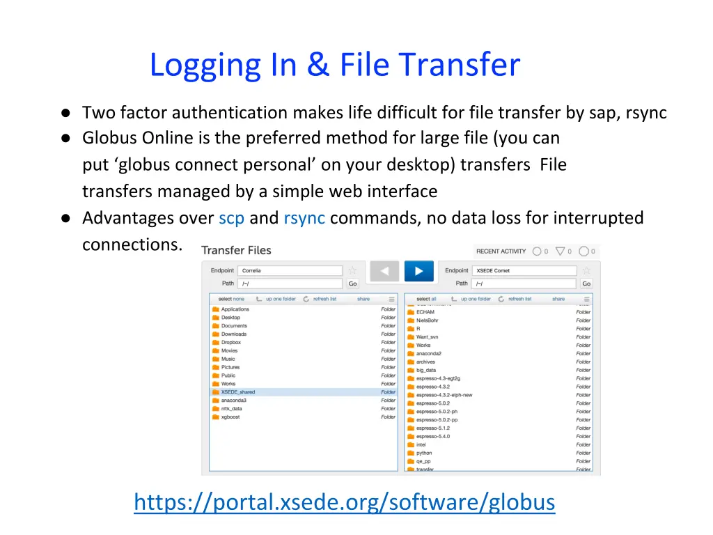 logging in file transfer 1
