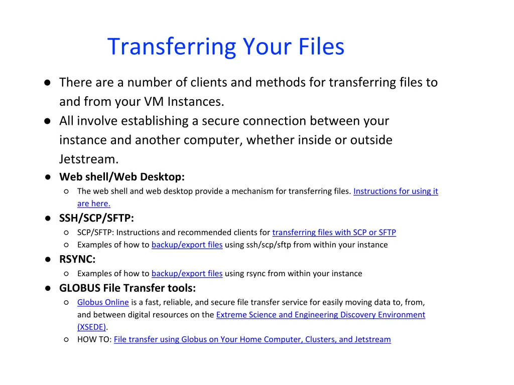 transferring your files