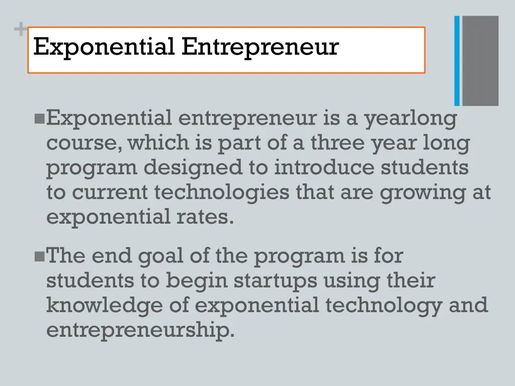 exponential entrepreneur