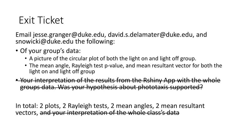 exit ticket