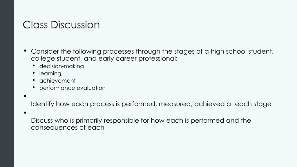 class discussion