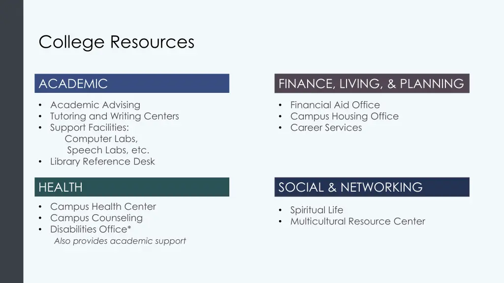 college resources
