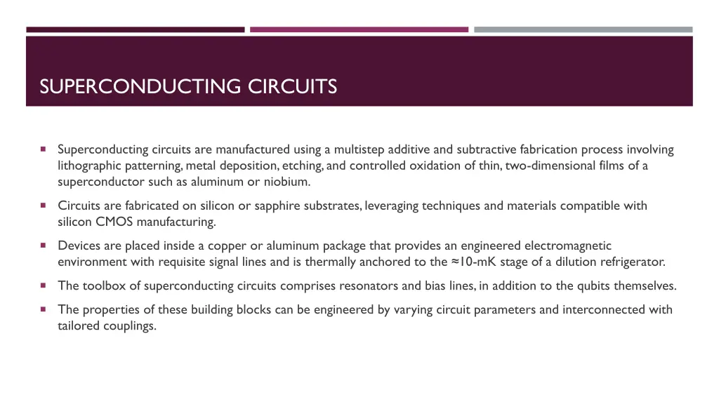 superconducting circuits