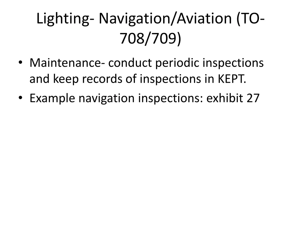 lighting navigation aviation to 708 709