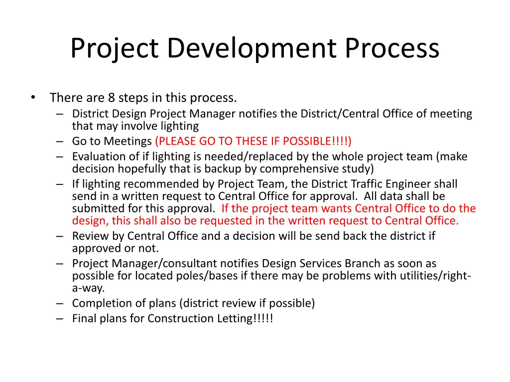project development process