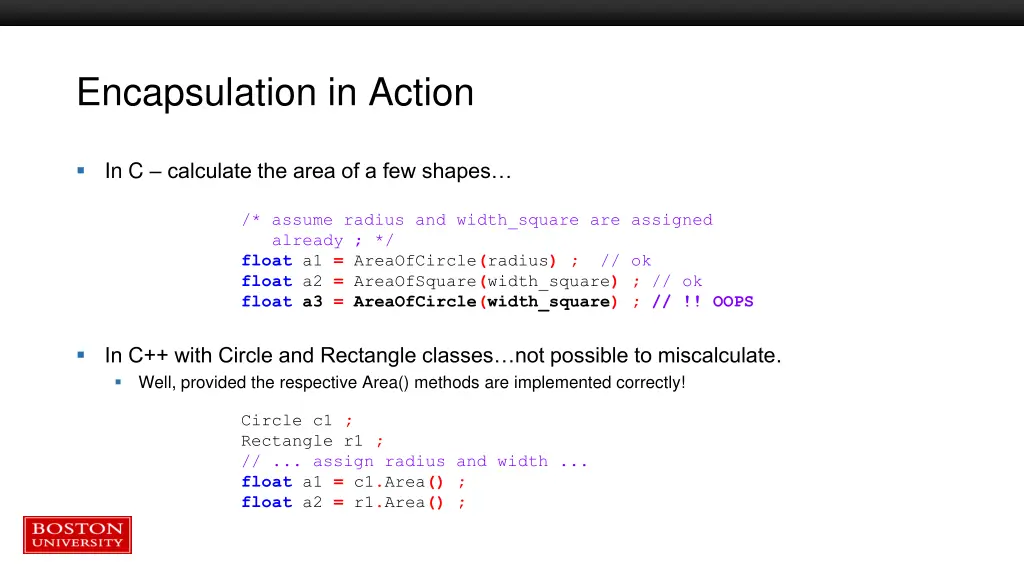encapsulation in action