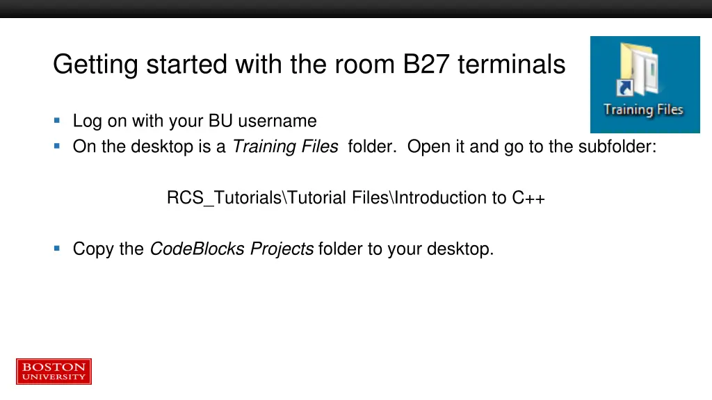getting started with the room b27 terminals