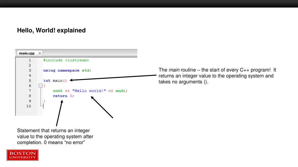 hello world explained