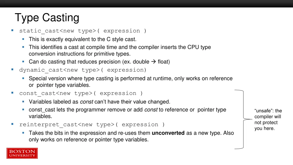 type casting 1