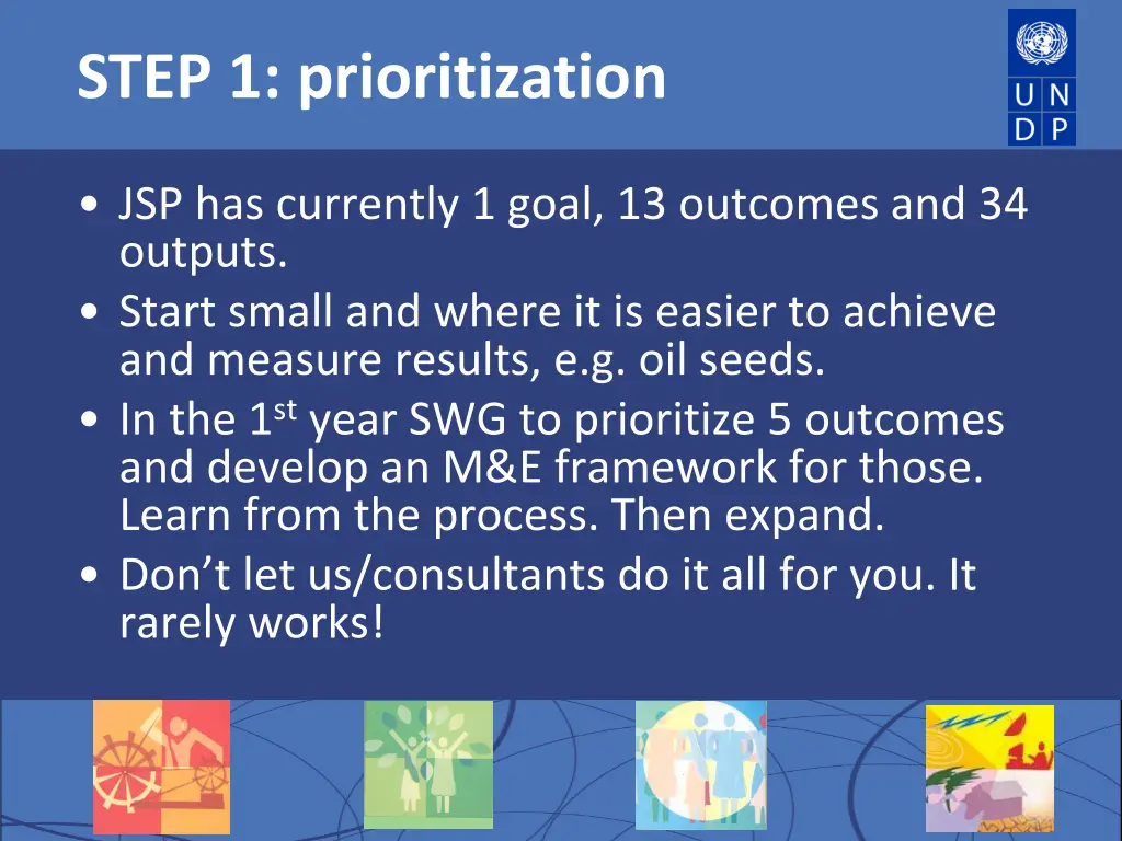 step 1 prioritization