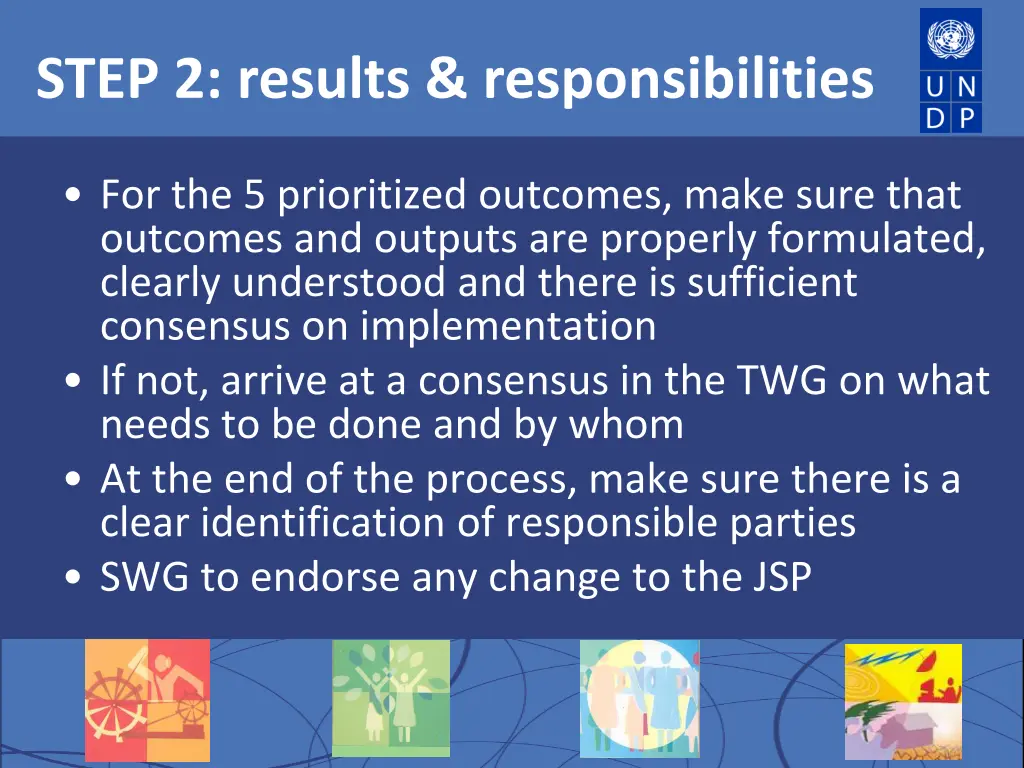 step 2 results responsibilities