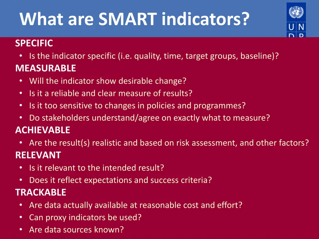 what are smart indicators