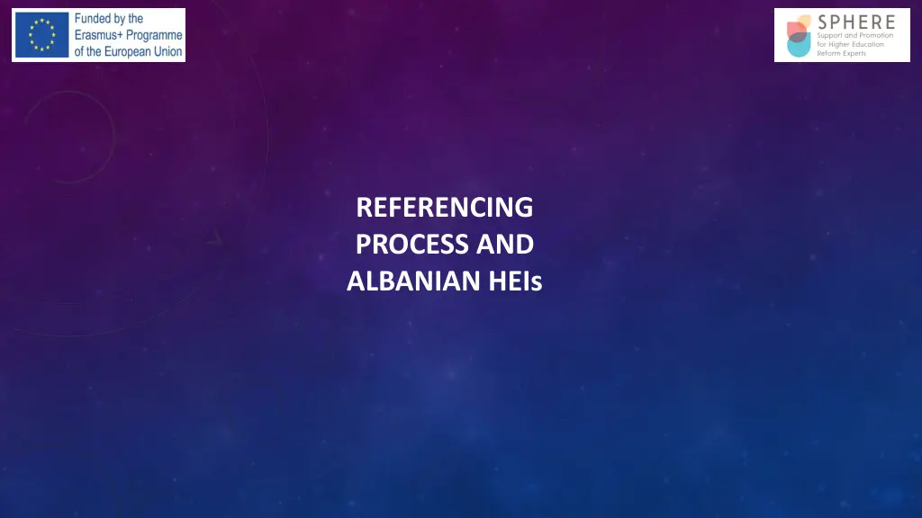 referencing process and albanian heis