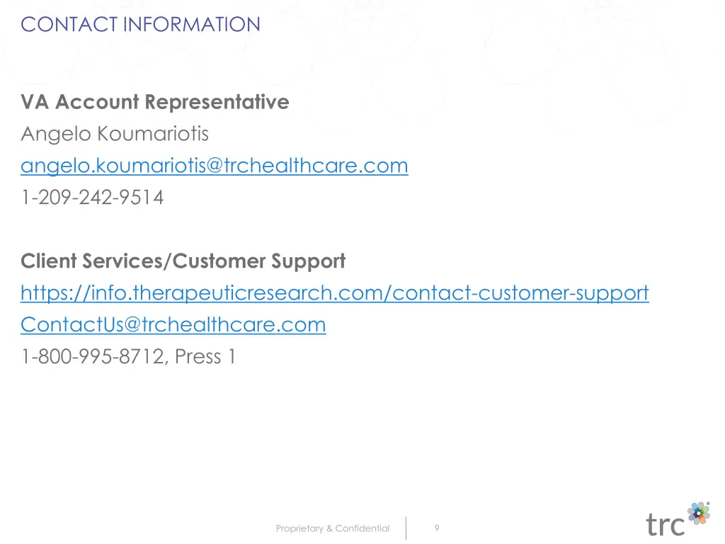 contact information