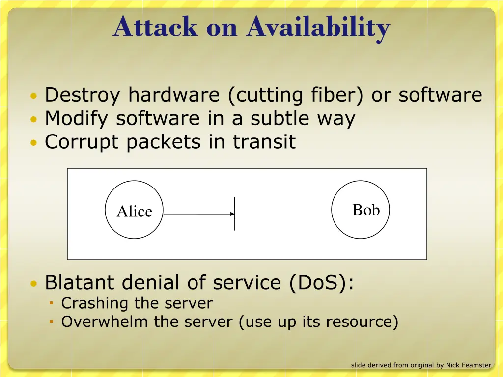 attack on availability