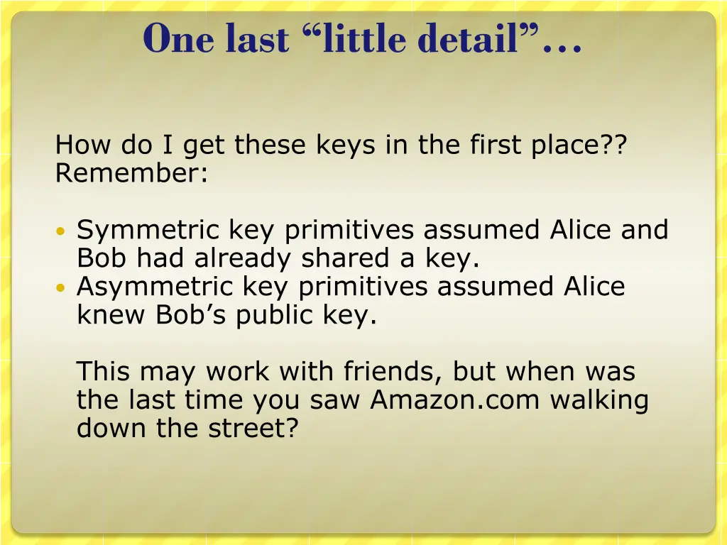 one last little detail