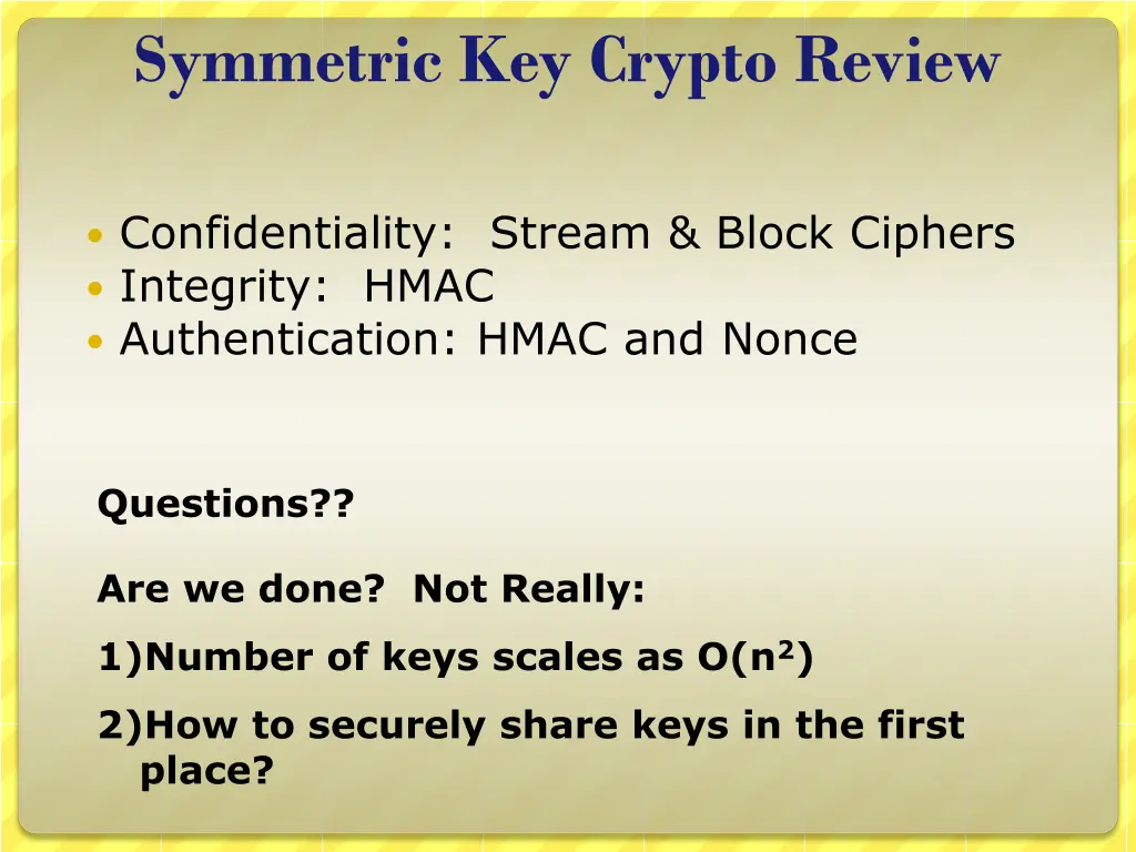 symmetric key crypto review