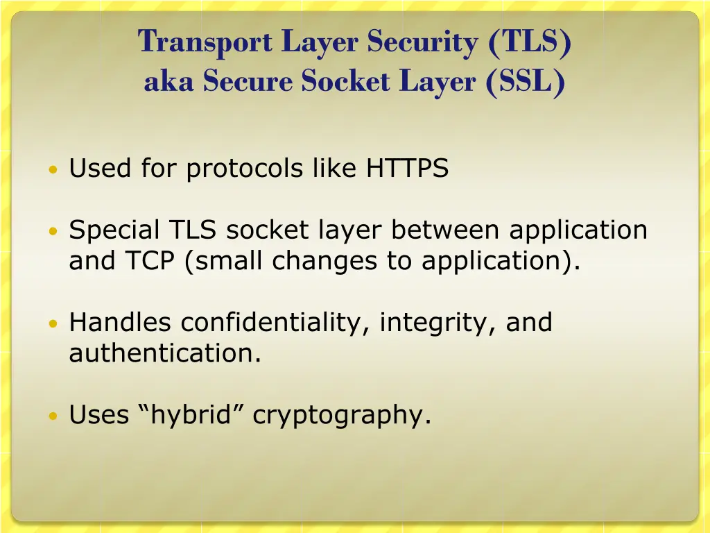 transport layer security tls aka secure socket
