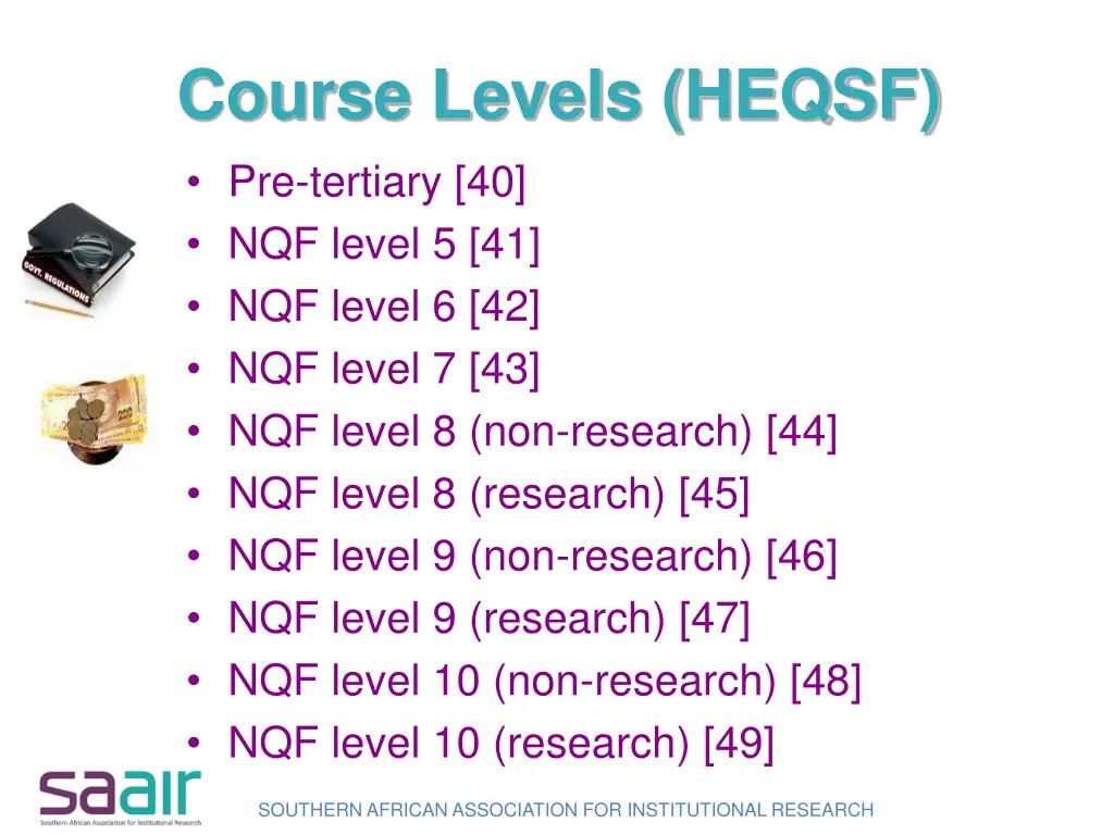 course levels heqsf pre tertiary 40 nqf level