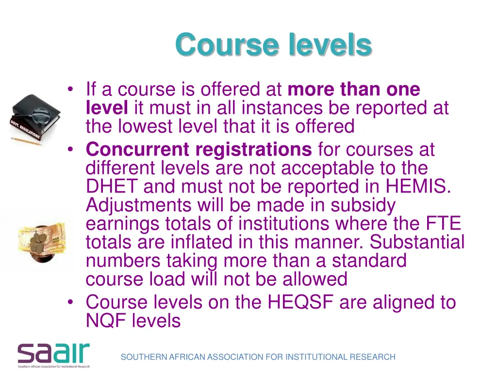 course levels