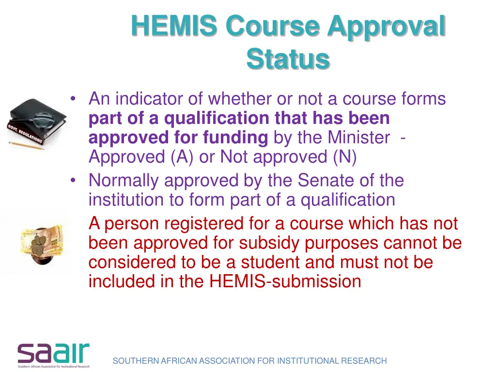 hemis course approval status