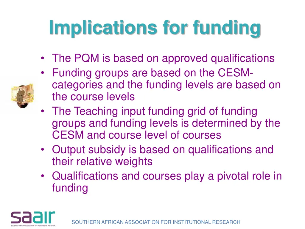 implications for funding