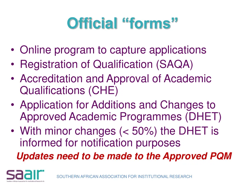 official forms