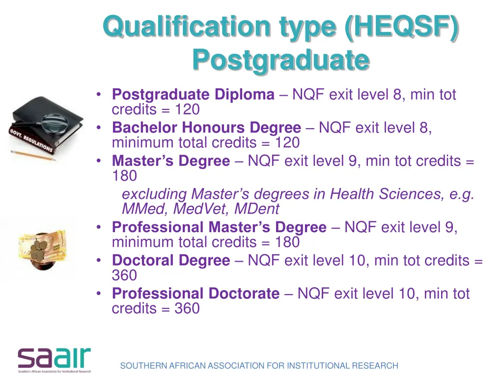qualification type heqsf postgraduate
